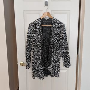 Black and white patterned sweater